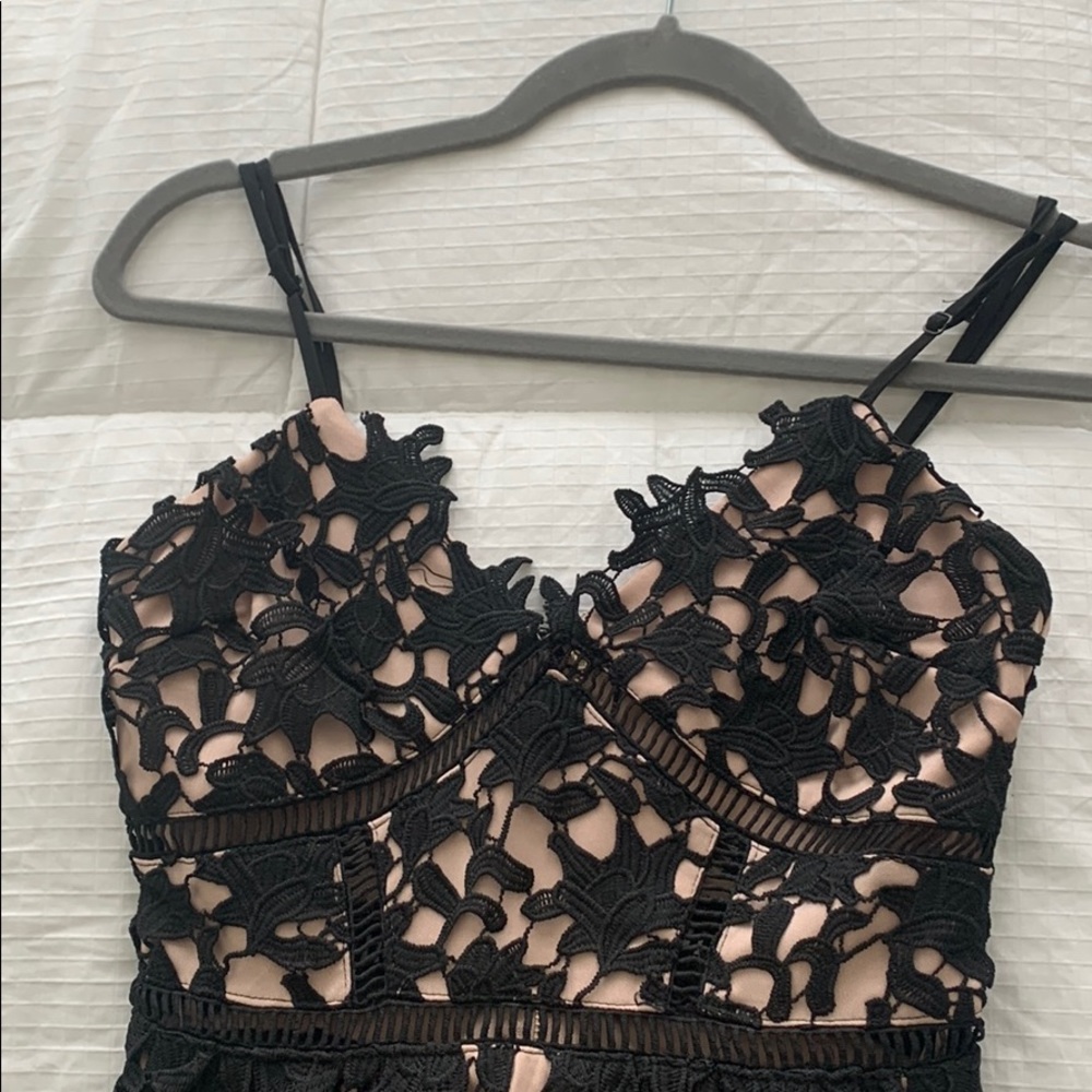 AQUA Black Lace Dress